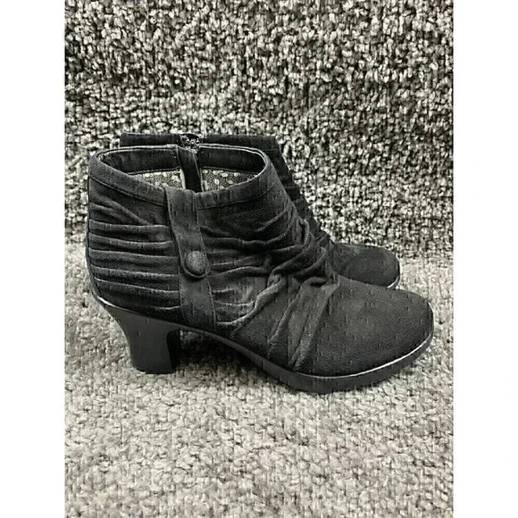 Dansko Buffy Ankle Boots Booties Black Suede Leather Slouch Size EUR 41​ - Picture 3 of 8